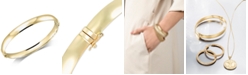 Italian Gold Polished Bangle Bracelet